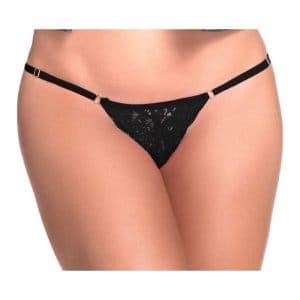 Lace Keyhole Pantie Black 161285 1 Lace Keyhole Pantie Black