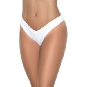 High Leg Thong White 161302 1 High Leg Thong White
