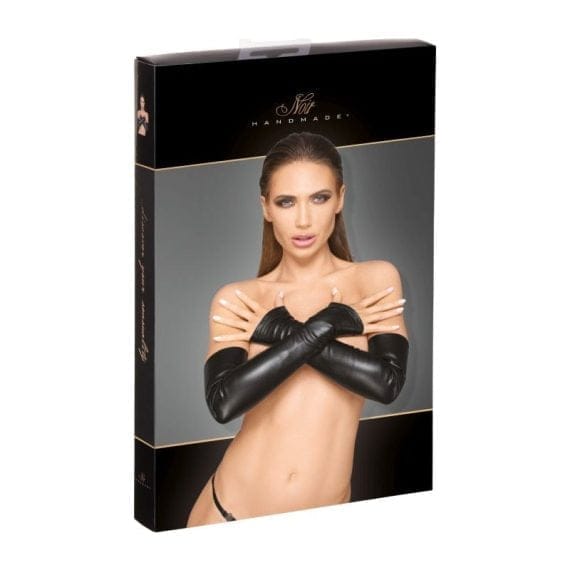 Elastic Eco Leather Fingerless Gloves Elastic Eco Leather Fingerless Gloves