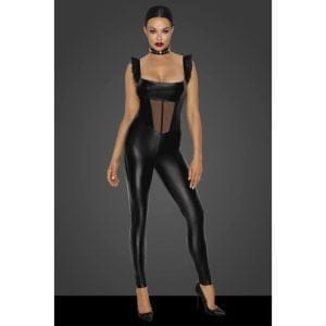 162777 1 Power Wetlook Overall w Tulle Panel
