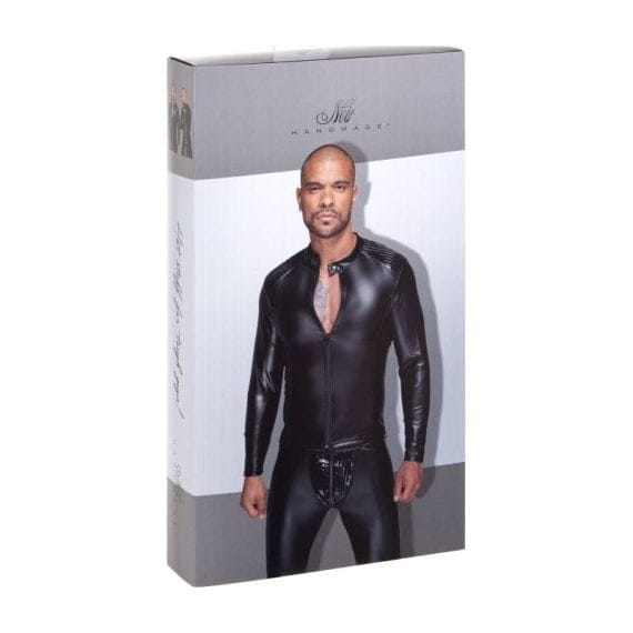 Power Wetlook Mens Jacket W Pleated Pvc Epaulets Power Wetlook Mens Jacket w Pleated PVC Epaulets