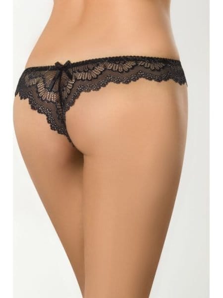 Brazilian Open Crotch Panty Black