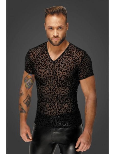 Leopard Flock V-Neck T-Shirt