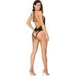 Dreamgirl Heart Back Deep V-Neck Teddy Red