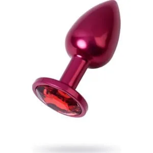 Red Metal Anal Plug W Red Crystal Small 167455 1 Red Metal Anal Plug w Red Crystal Small