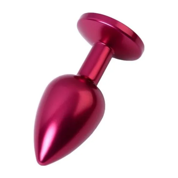 Red Metal Anal Plug W Red Crystal Small Red Metal Anal Plug w Red Crystal Small