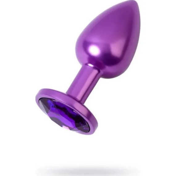 Purple Metal Anal Plug W Purple Crystal Small Purple Metal Anal Plug w Purple Crystal Small