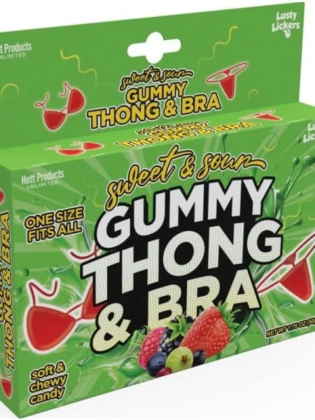 Sweet and Sour Gummy Thong and Bra