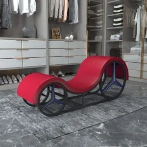 Kama Sutra Mebon Chaise Love Lounge Red With Metal Frame And Led 167568 1 Kama Sutra Mebon Chaise Love Lounge Red with Metal Frame and LED