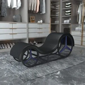 Kama Sutra Mebon Chaise Love Lounge Black With Metal Frame And Led 167569 1 Kama Sutra Mebon Chaise Love Lounge Black with Metal Frame and LED
