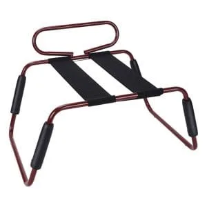 Sex Chair With Handle Adjustable Height Burgundy 167654 1 Sex Chair with Handle Adjustable Height Burgundy