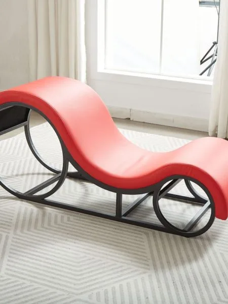 Kama Sutra Mebon Chaise Love Lounge Orange with Metal Frame