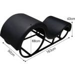 Kama Sutra Mebon Chaise Love Lounge Black with Metal Frame and LED