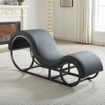 Kama Sutra Mebon Chaise Love Lounge Black with Metal Frame