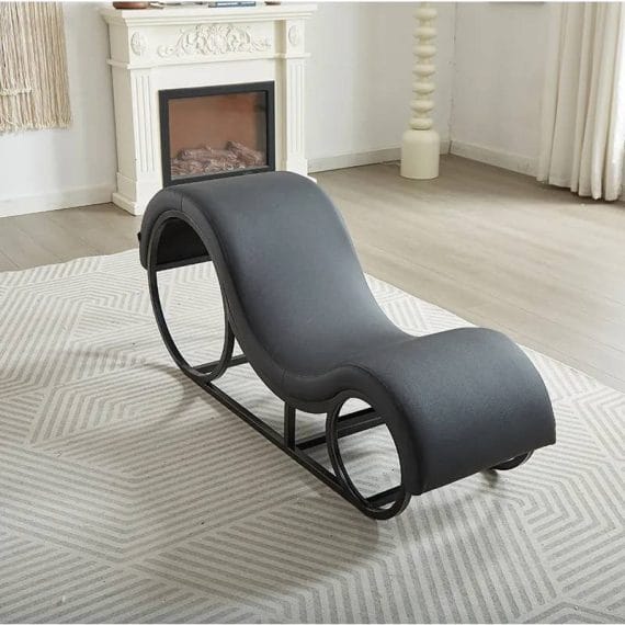 Kama Sutra Mebon Chaise Love Lounge Black With Metal Frame Kama Sutra Mebon Chaise Love Lounge Black with Metal Frame