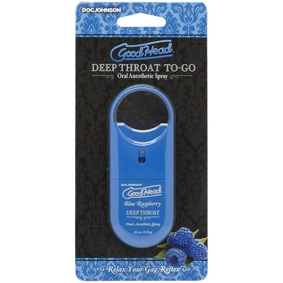 Goodhead To-Go Deep Throat Spray Blue Raspberry 9Ml GoodHead To-Go Deep Throat Spray Blue Raspberry 9ml