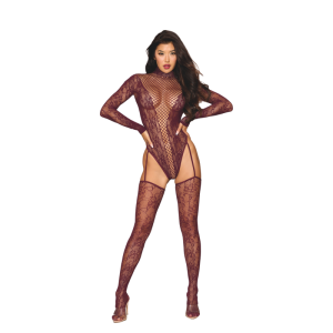 Dreamgirl Teddy Body Stocking Burgundy 167912 1 Dreamgirl Teddy Body Stocking Burgundy