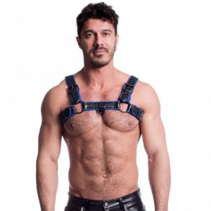Vegan Bulldog Harness Black And Blue 168096 1 Vegan Bulldog Harness Black and Blue