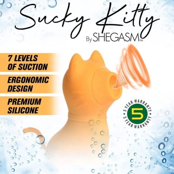 Sucky Kitty 7X Clitoral Stimulator Orange Sucky Kitty 7X Clitoral Stimulator Orange
