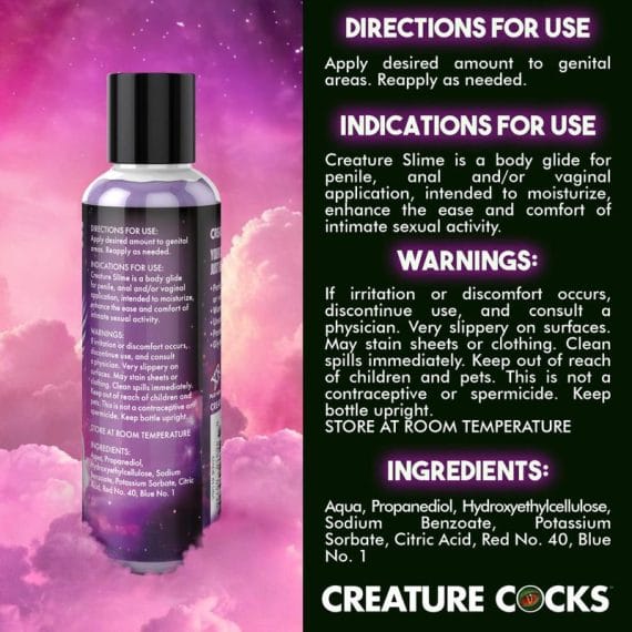Creature Slime Purple Slime Water Based Lubricant 4Oz Creature Slime Purple Slime Water Based Lubricant 4oz