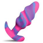 Unicorn Swirl Silicone Butt Plug Medium