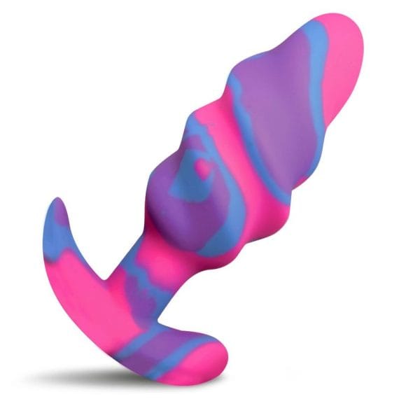 Unicorn Swirl Silicone Butt Plug Medium