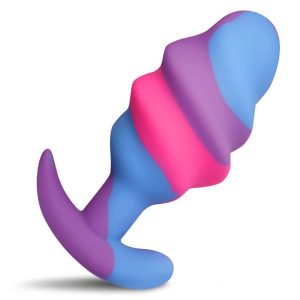Unicorn Swirl Silicone Butt Plug Large 168252 1 Unicorn Swirl Silicone Butt Plug Large