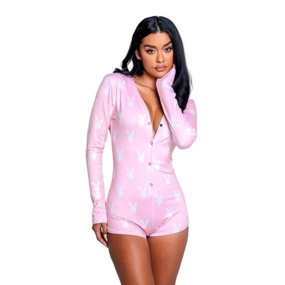 Playboy Slumber Bunny Romper Pink Playboy Slumber Bunny Romper Pink