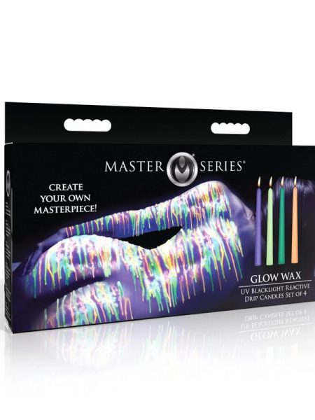 Glow Wax UV Blacklight Reactive Drip Candles 4 Pc