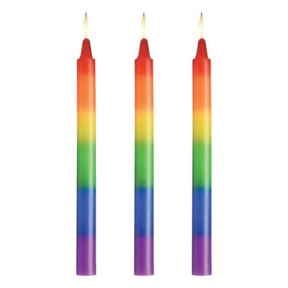 Pride Candles Rainbow Drip Candle 3 Pc Pride Candles Rainbow Drip Candle 3 Pc