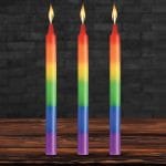 Pride Candles Rainbow Drip Candle 3 Pc