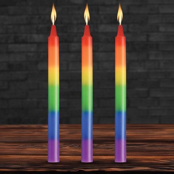 Pride Candles Rainbow Drip Candle 3 Pc Pride Candles Rainbow Drip Candle 3 Pc