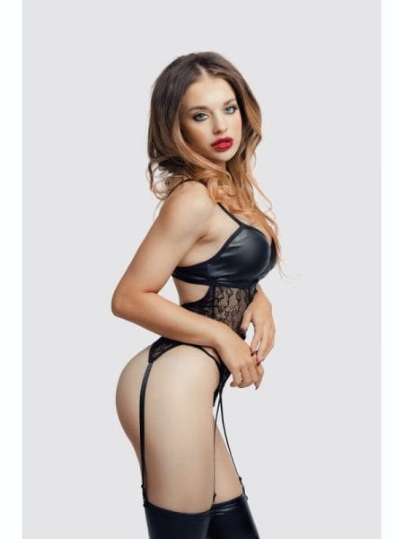 Glossy Miriam Set Wetlook Black