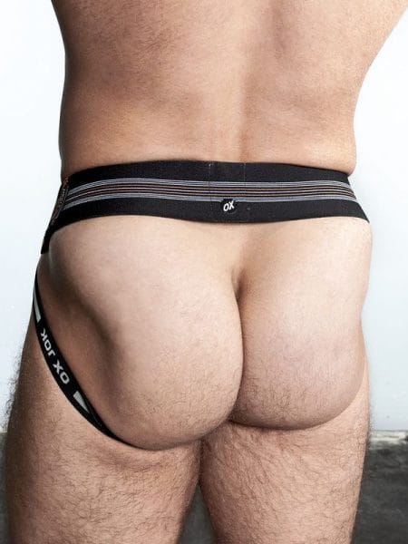 Oxballs Slingjock Upthrust Slider-Strap Jock Black Iron