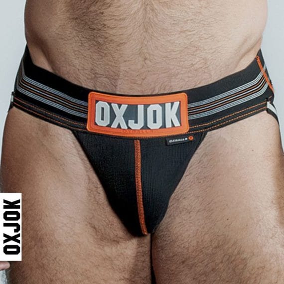 Oxballs Slingjock Upthrust Slider-Strap Jock Black Iron Oxballs Slingjock Upthrust Slider-Strap Jock Black Iron