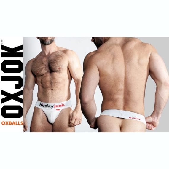 Oxballs Hunker Slider Strap Jock White Snow Oxballs Hunker Slider Strap Jock White Snow