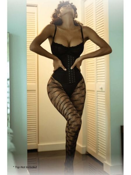 Too Many Diamonds Fishnet Tights Black