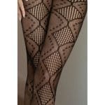 Midnight Allure Fishnet Tights Black