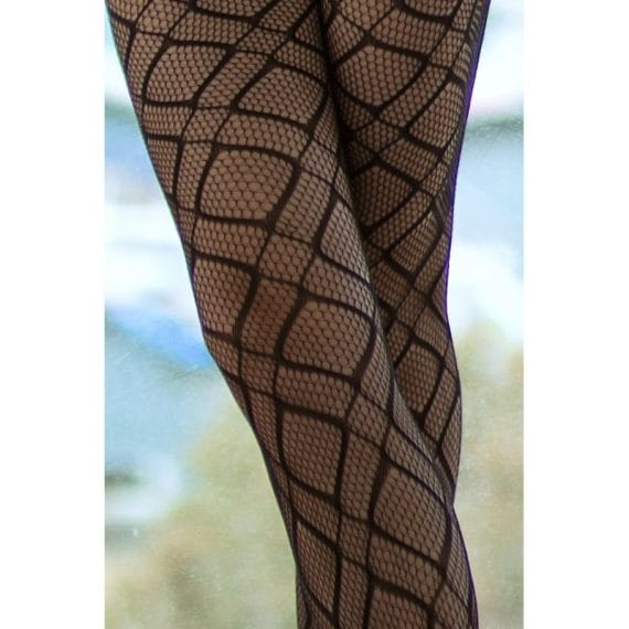 Shadowline Geo Fishnet Tights Black