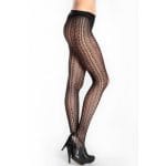 Stella Elyse Chain Veil Tights Black