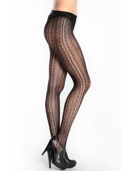Stella Elyse Chain Veil Tights Black