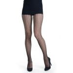 Sensual Arrow Mesh Tights Black