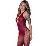 Halter Body Stocking With Rhinestone Black