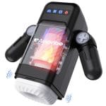 Game Cup Thrusting Vibrating & Heating Masturbator with Immersive Phone Holder and Hand Grip