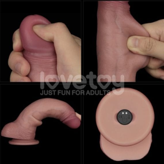 Vibrating Sliding Skin Pro Ii Silicone Dong 8.5 Vibrating Sliding Skin Pro II Silicone Dong 8.5
