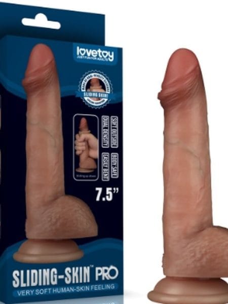 Sliding Skin Pro Dual Layer Silicone Dong 7.5in