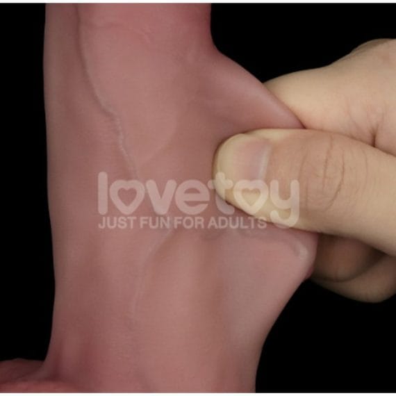 Sliding Skin Pro Dual Layer Silicone Dong 8In Sliding Skin Pro Dual Layer Silicone Dong 8in