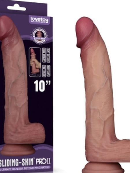 Sliding Skin Pro Dual Layer Silicone Dong 10in