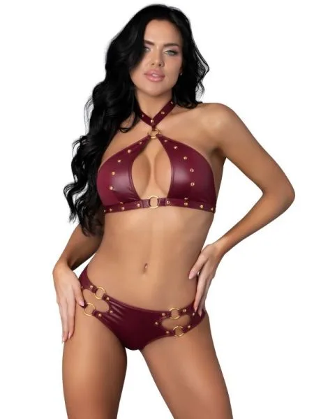 Juno Burgundy Jewel Two Piece Set