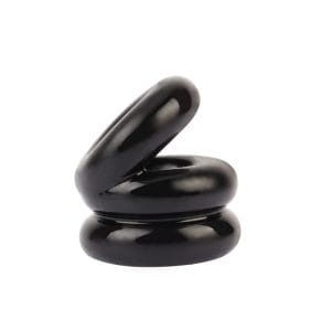 Stacked Dual Pleasure Ring Black 168667 1 Stacked Dual Pleasure Ring Black